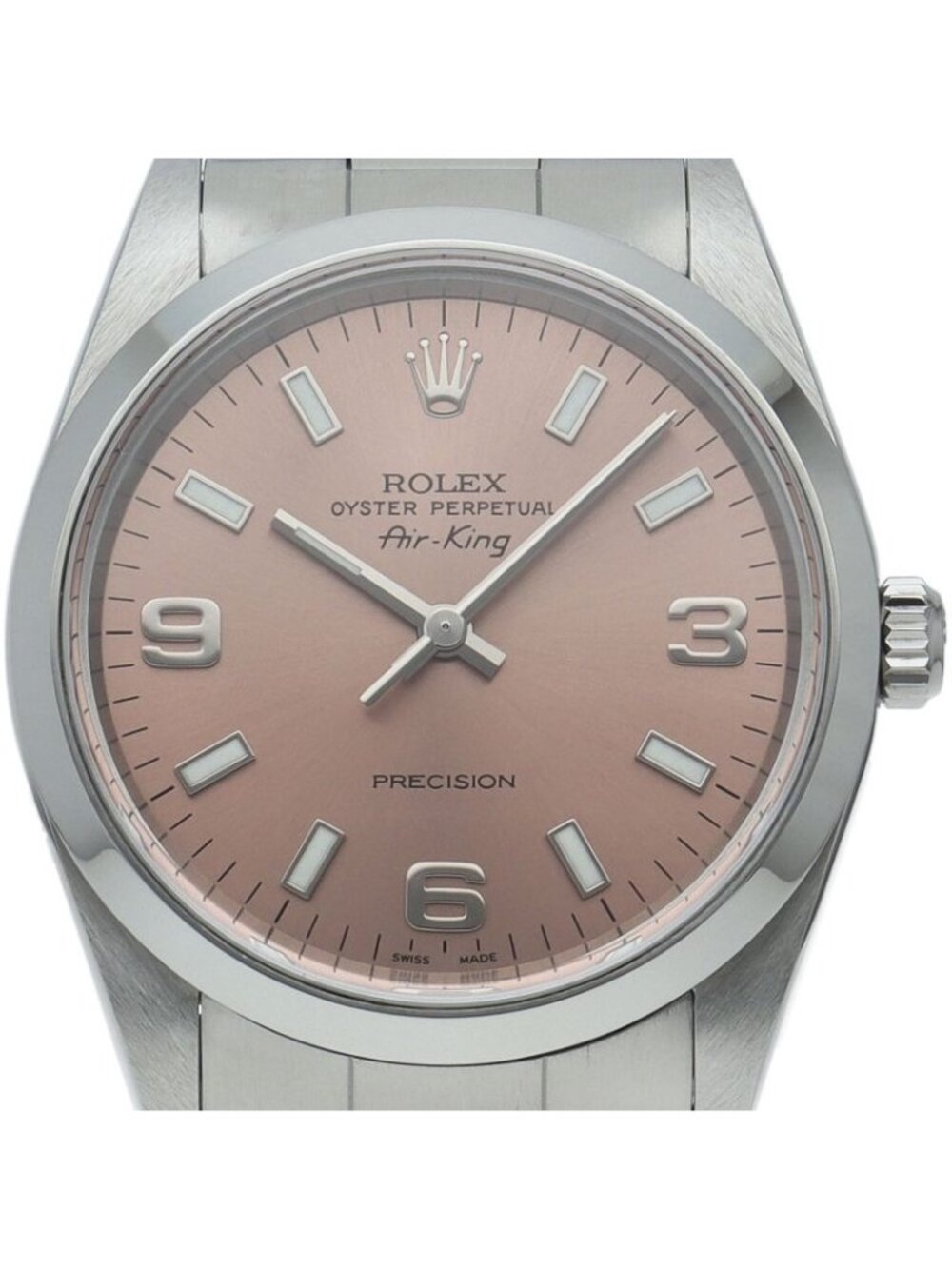 Rolex Air King SS Watch Pink
